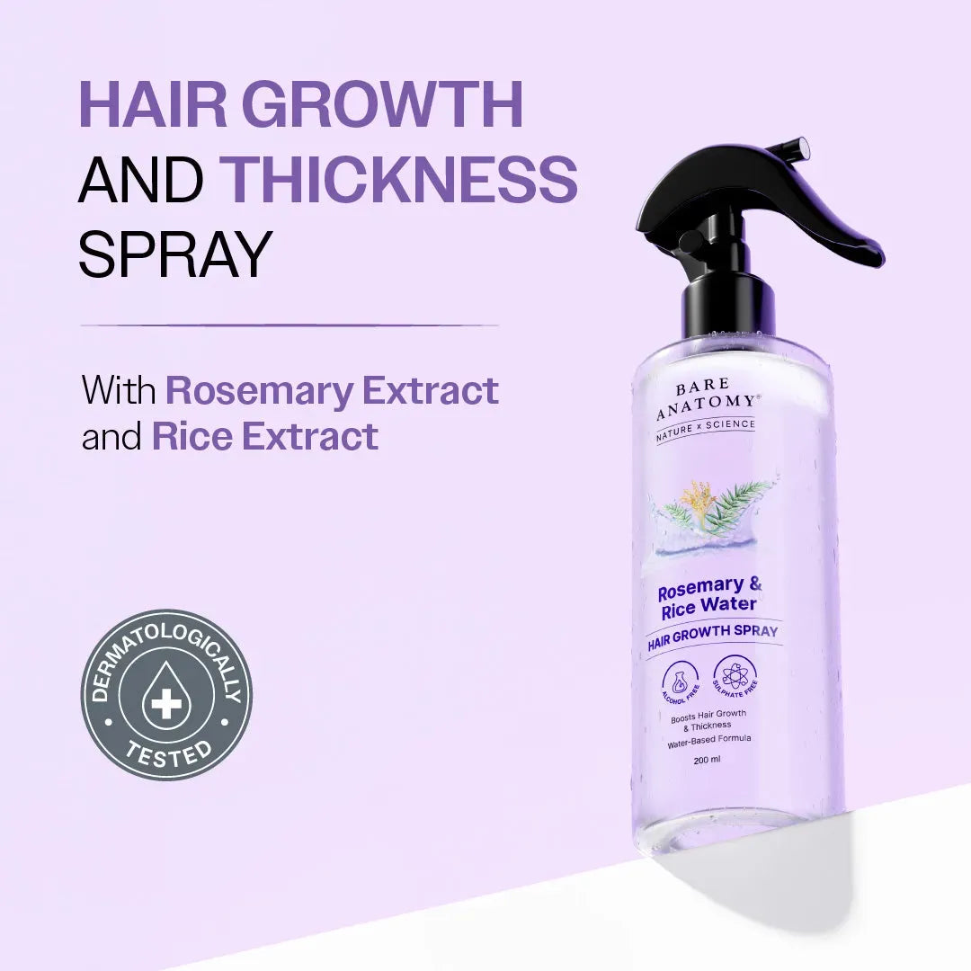 Rosemary & Rice Water Hair Growth Spray for Hair Growth & Thickness