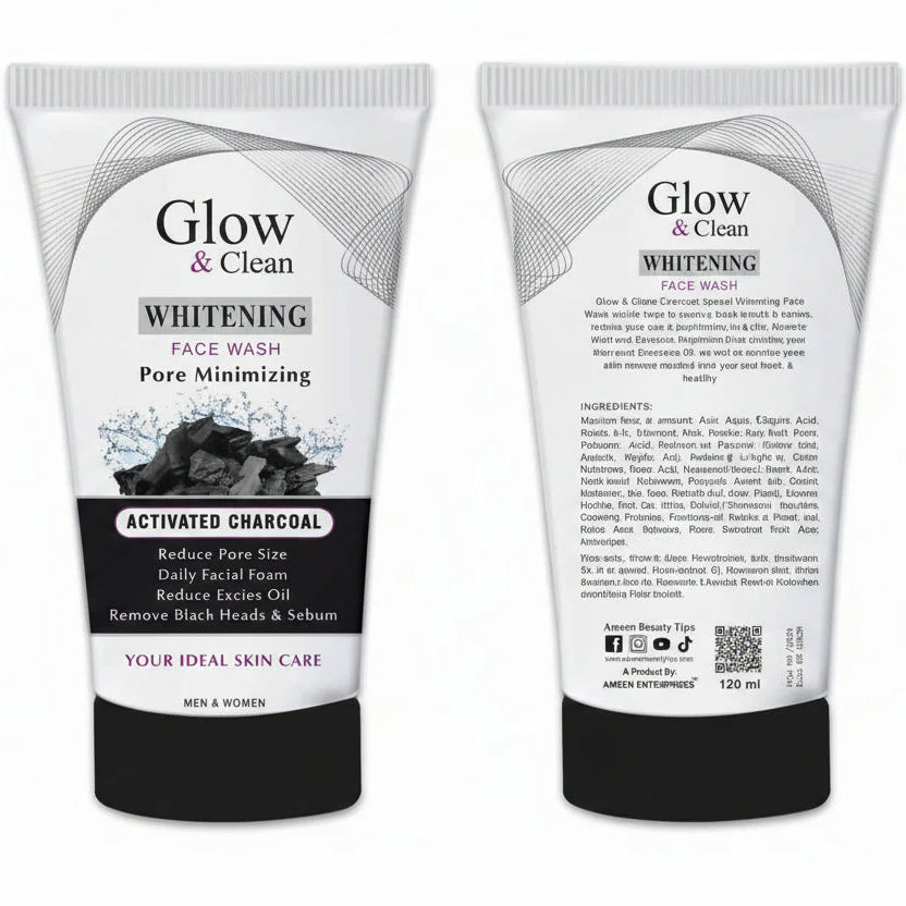 Glow & Clean Whitening Activated Charcoal Face Wash - 120ml