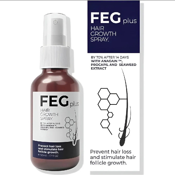 FEG Plus Hair Growth Serum Grow Longer, Thicker & Healthier Hair – Naturally