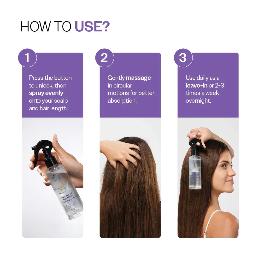 Rosemary & Rice Water Hair Growth Spray for Hair Growth & Thickness