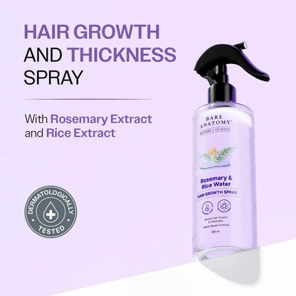 Rosemary & Rice Water Hair Growth Spray for Hair Growth & Thickness