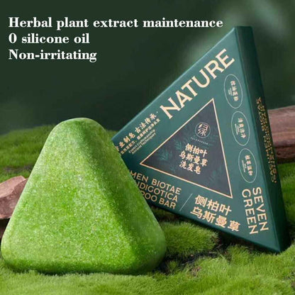 Buy one get one free Seven Green Shampoo Bar - Nature Triangle Hair Care